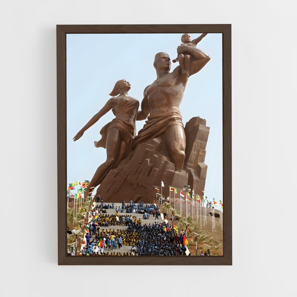 ap-african renaissance monument-3 cadre Bois foncé