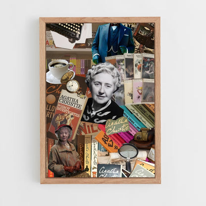 ap-agatha christie-2 cadre Bois clair