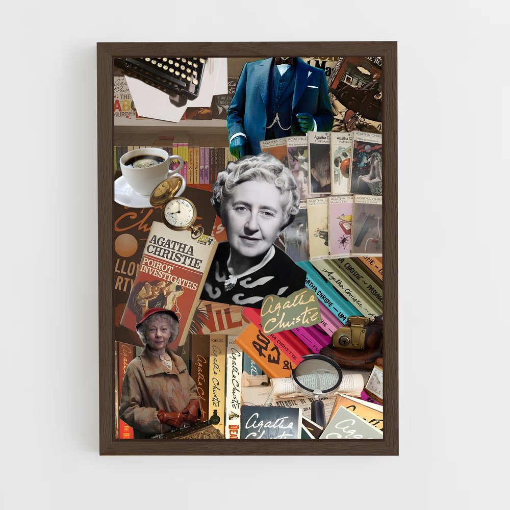 ap-agatha christie-2 cadre Bois foncé