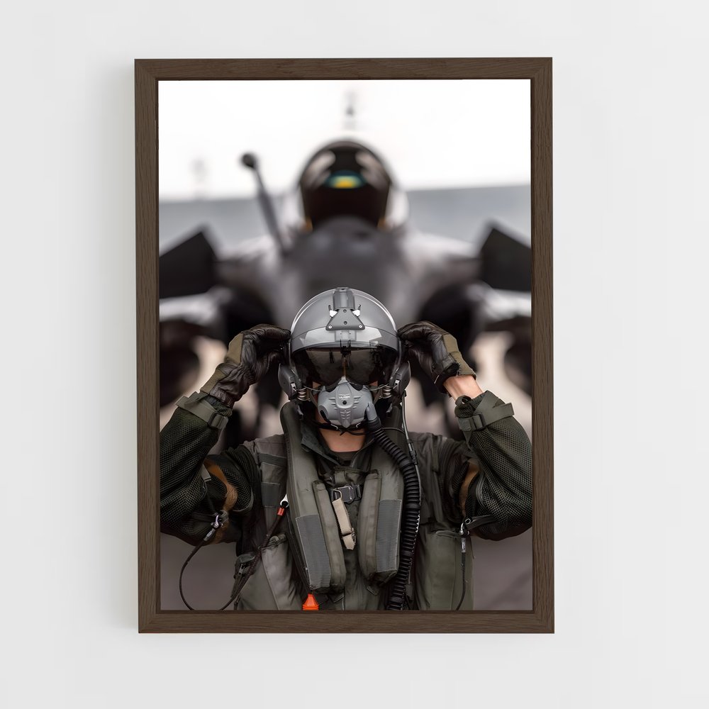 ap-air force pilot-1 cadre Bois foncé