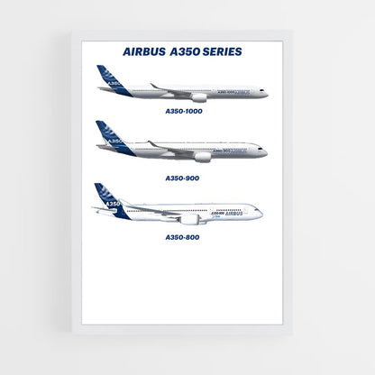 ap-airbus a350-4 cadre Blanc