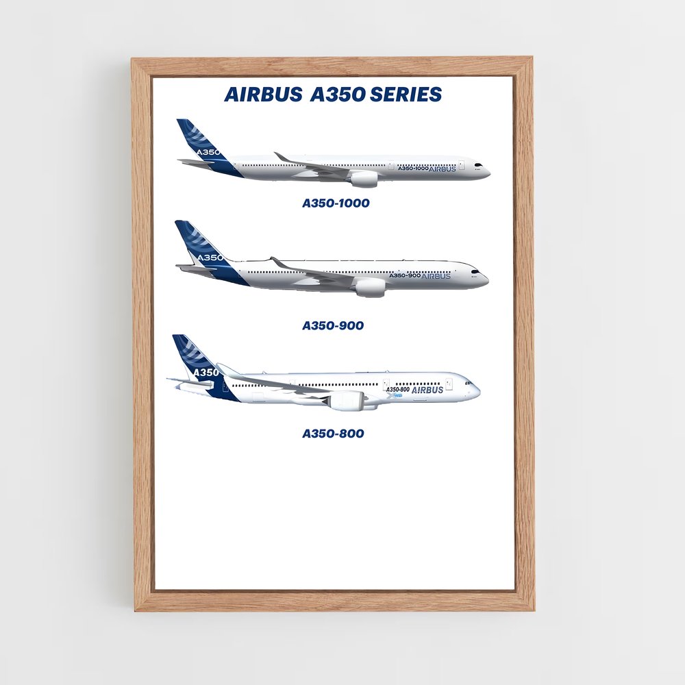 ap-airbus a350-4 cadre Bois clair