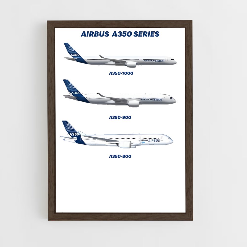 ap-airbus a350-4 cadre Bois foncé