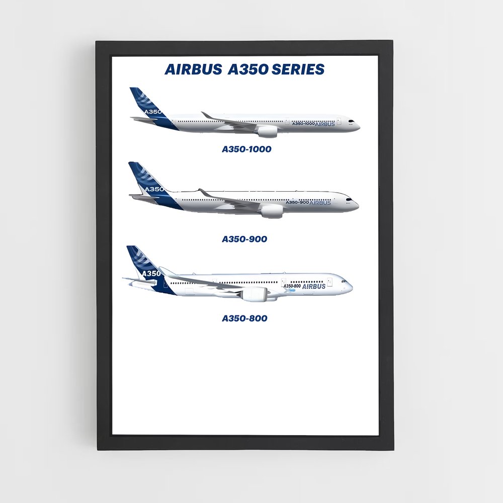 ap-airbus a350-4 cadre Noir