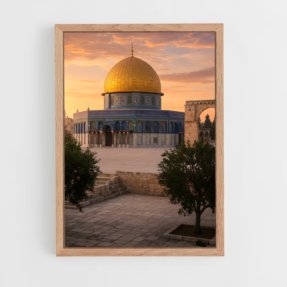 ap-al aqsa mosque-3 cadre Bois clair