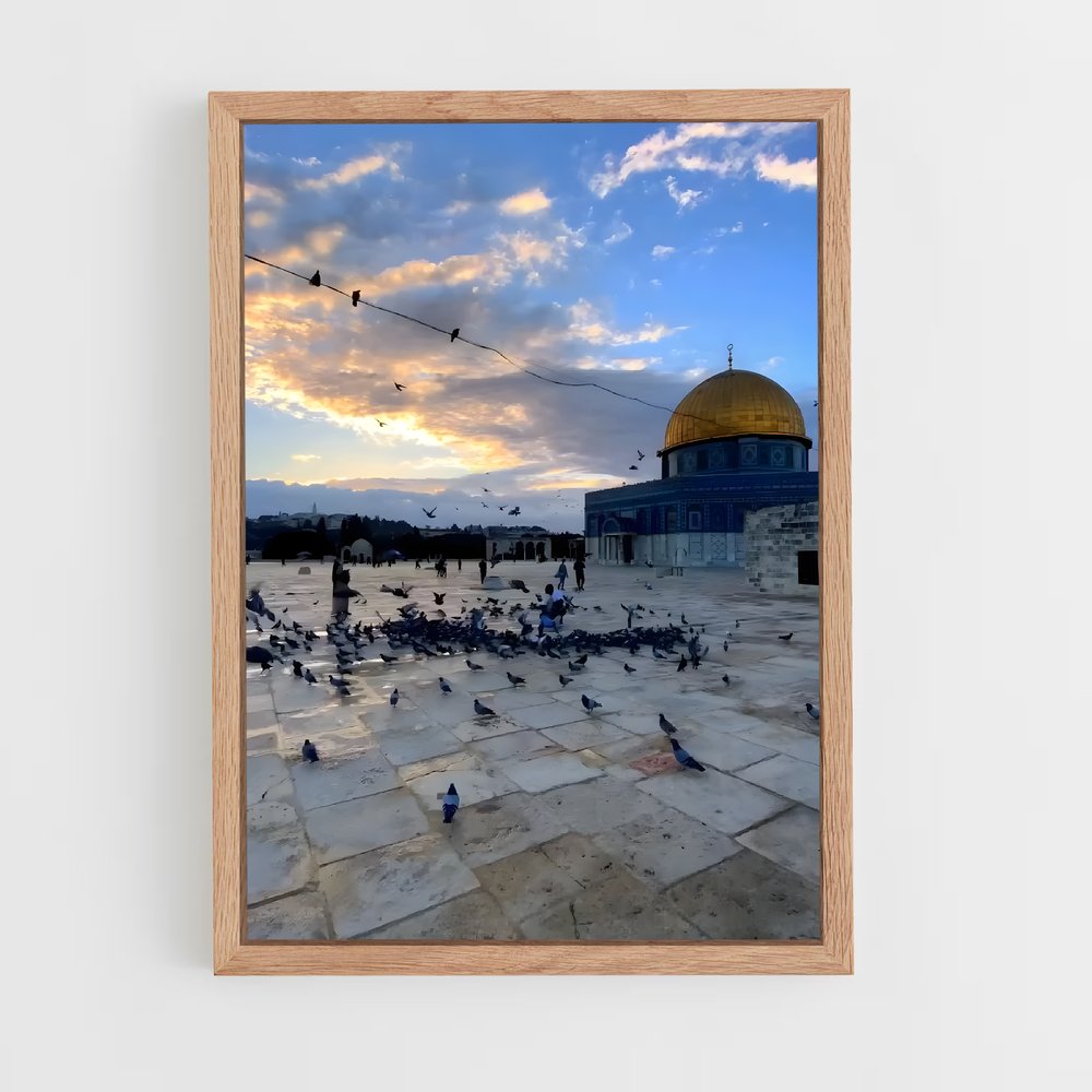 ap-al aqsa mosque-4 cadre Bois clair