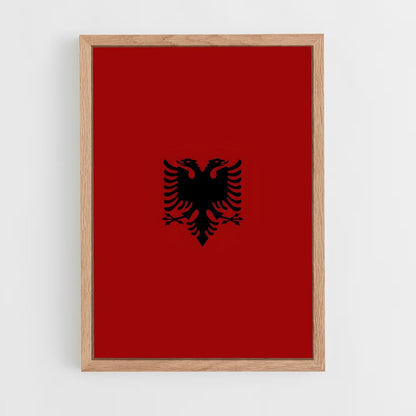 ap-albania flag-2 cadre Bois clair
