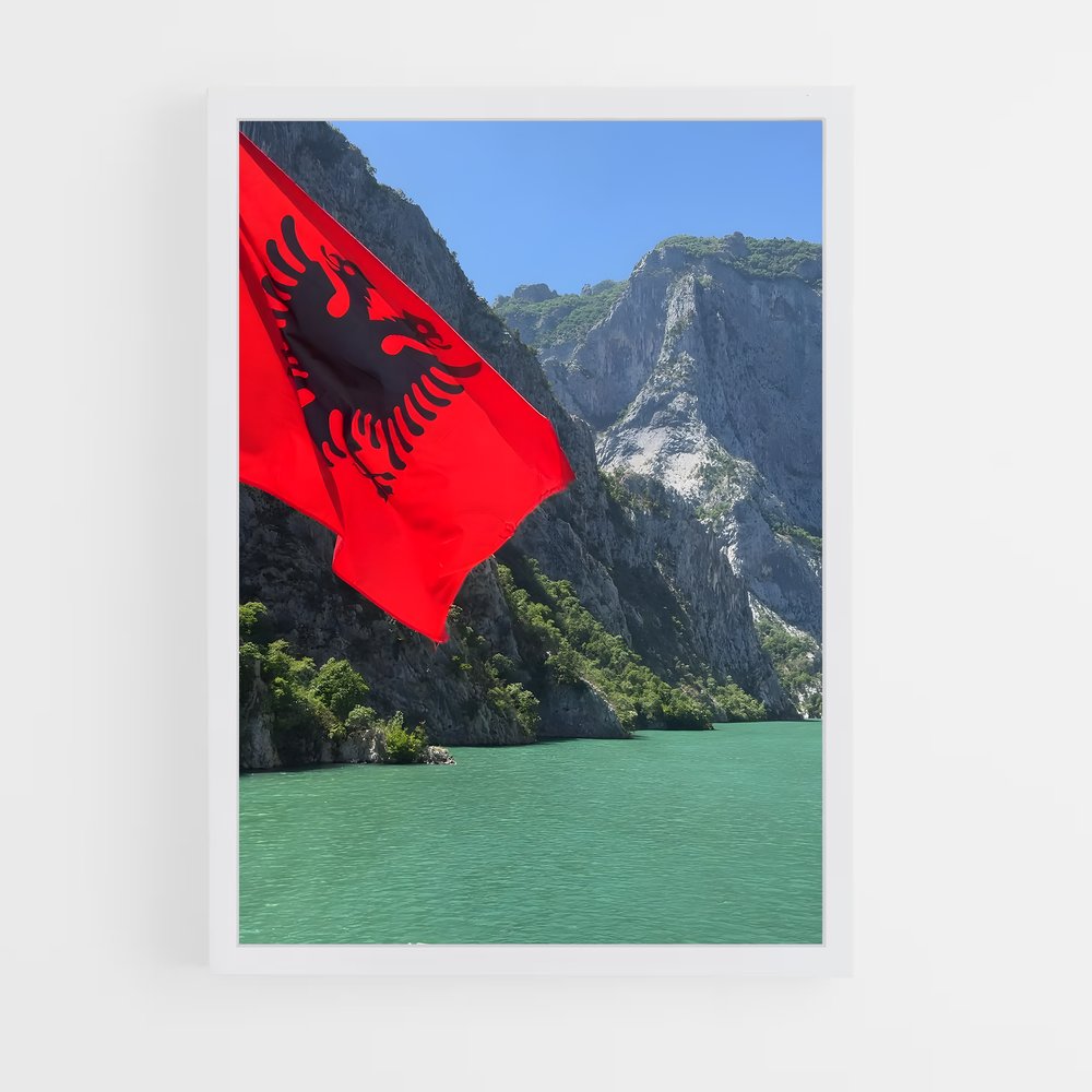ap-albania flag-4 cadre Blanc