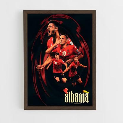 ap-albania national football team-1 cadre Bois foncé