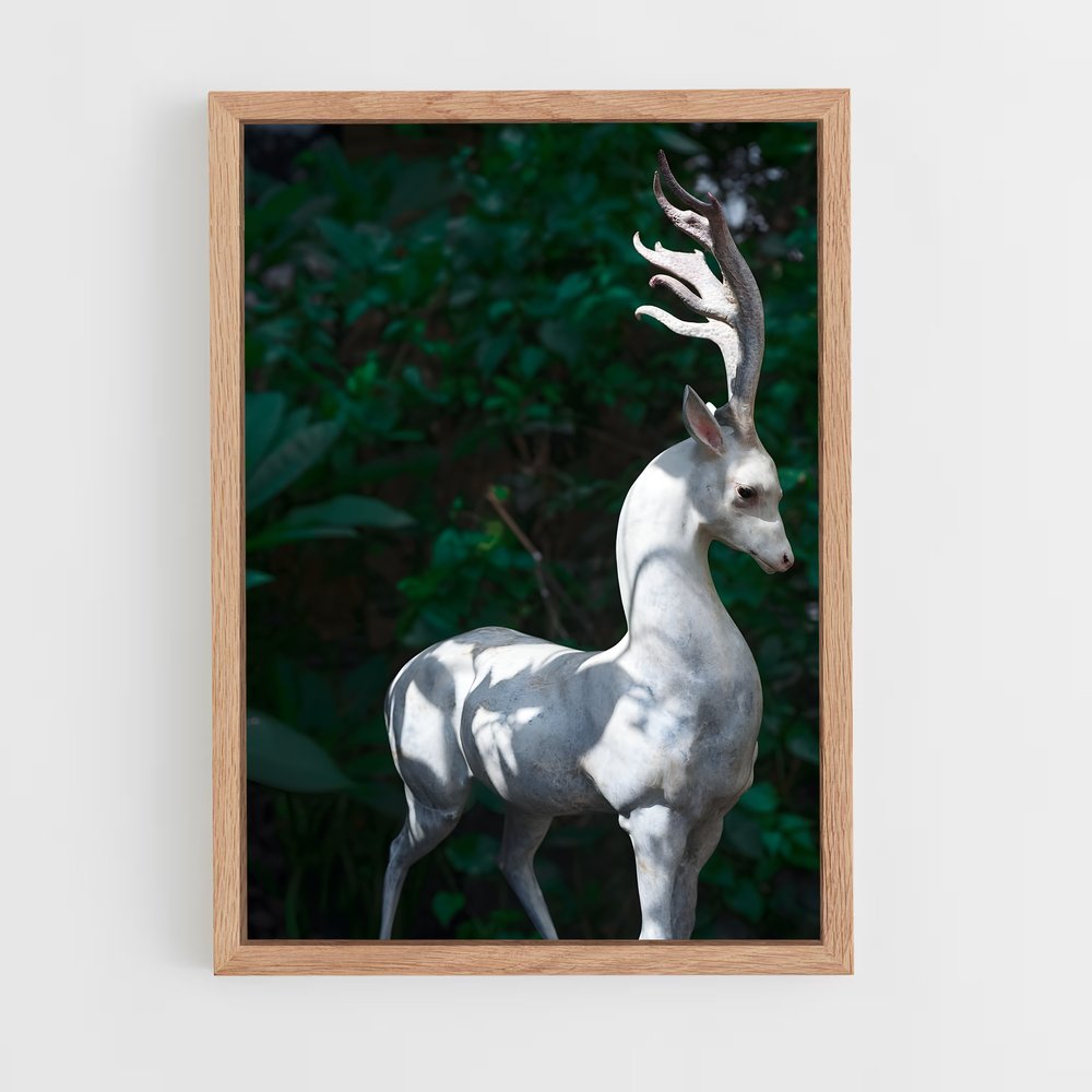 ap-albino deer-2 cadre Bois clair