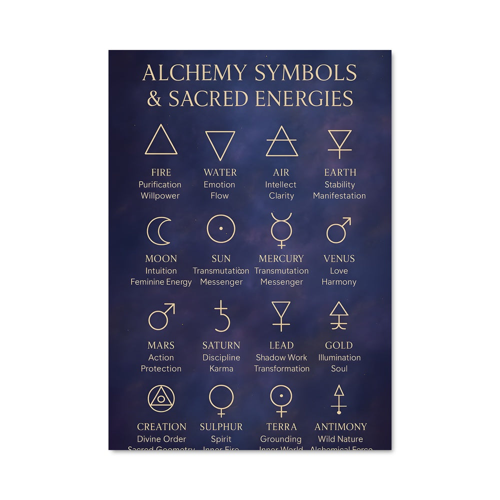 Poster Symboles Alchimiques