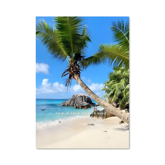 Poster Plage des Palmiers