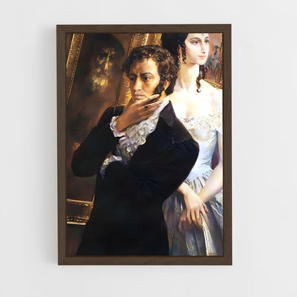 ap-alexander pushkin-2 cadre Bois foncé
