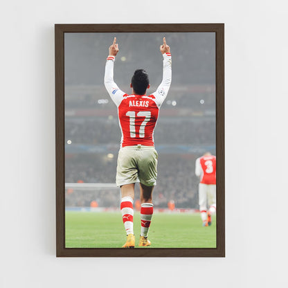 ap-alexis sanchez-4 cadre Bois foncé
