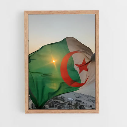 ap-algeria flag-1 cadre Bois clair
