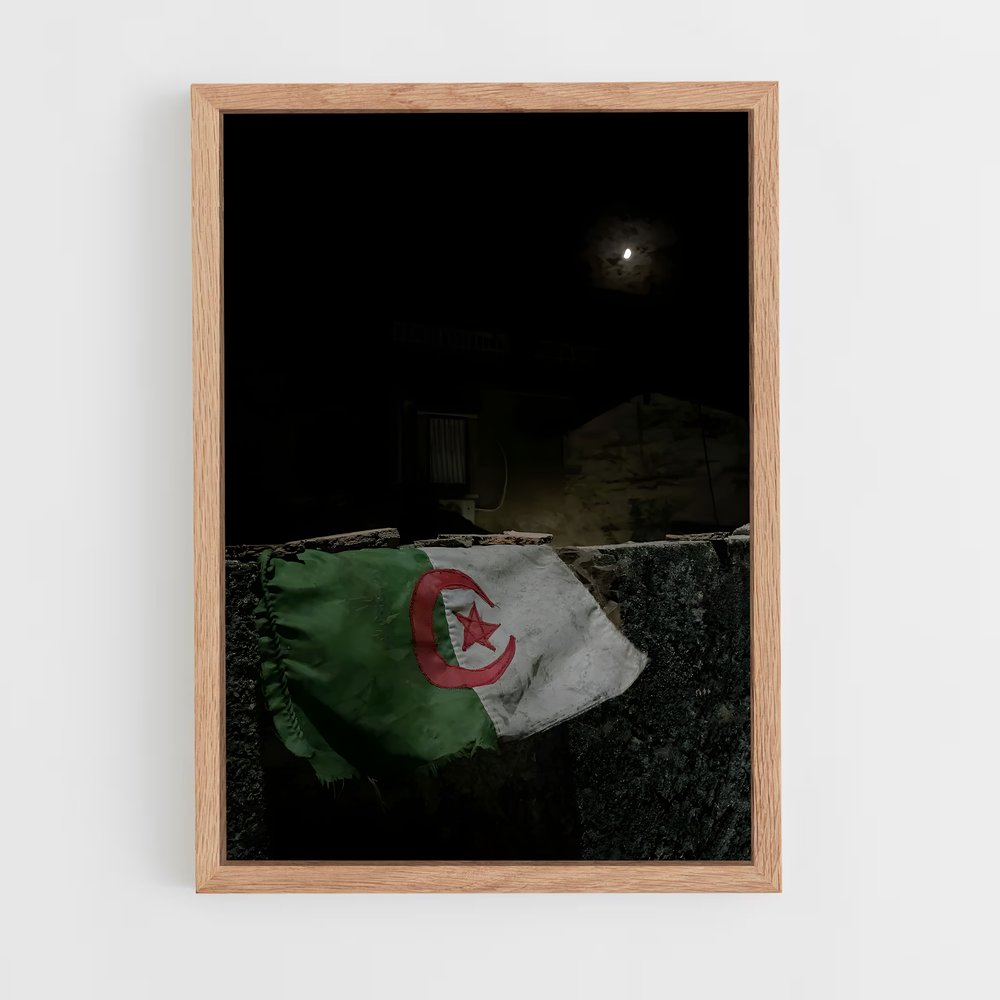 ap-algeria flag-4 cadre Bois clair