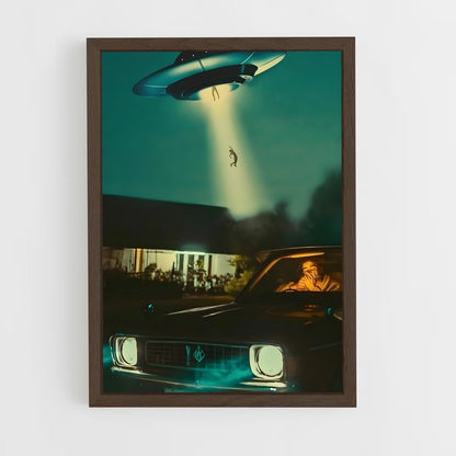 ap-aliens and ufo-9 cadre Bois foncé