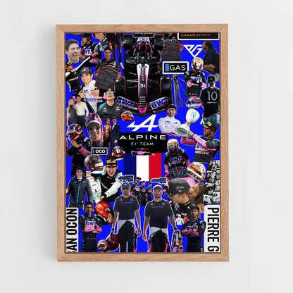 ap-alpine f1 team-10 cadre Bois clair