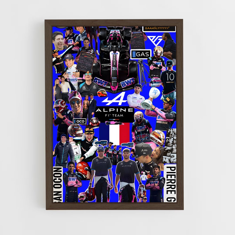 ap-alpine f1 team-10 cadre Bois foncé