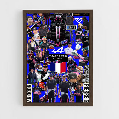 ap-alpine f1 team-10 cadre Bois foncé