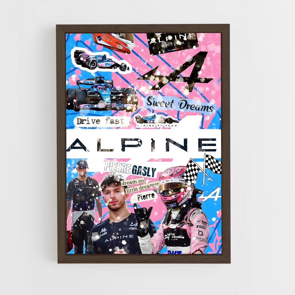 ap-alpine f1 team-13 cadre Bois foncé