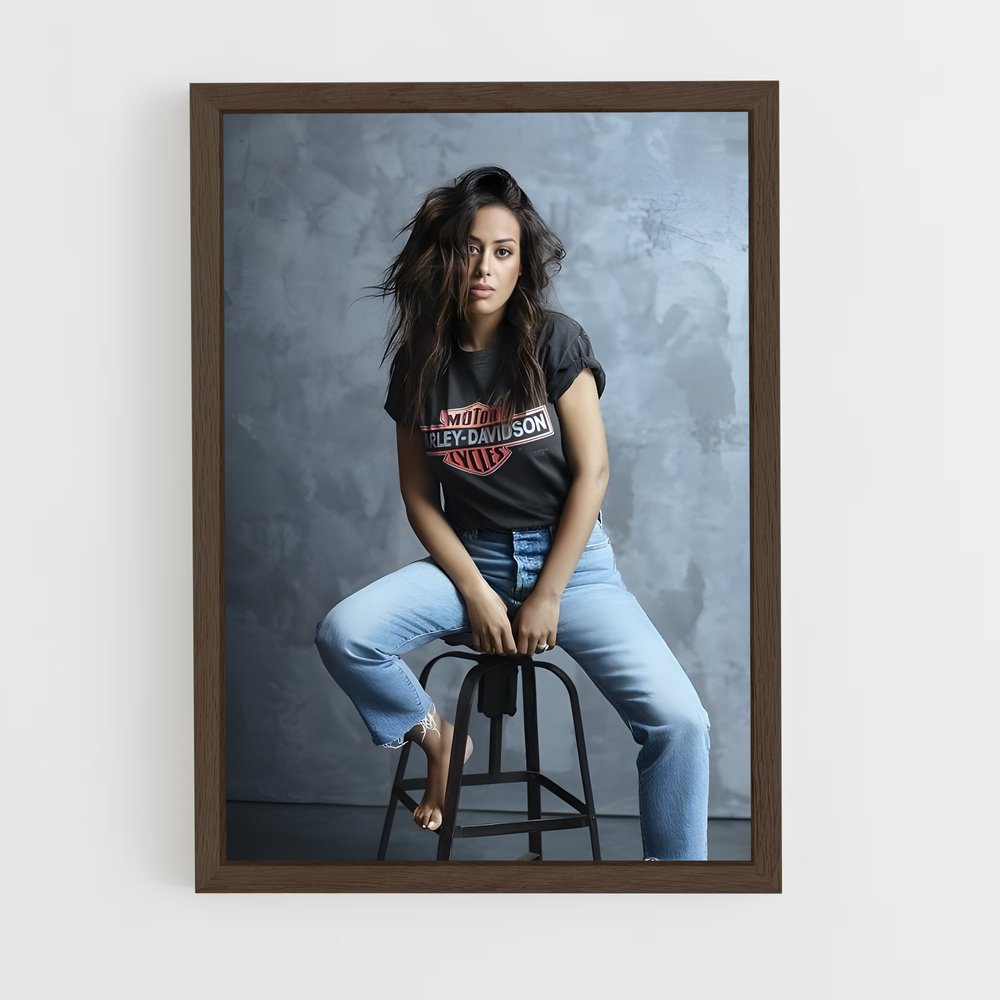 ap-amel bent-1 cadre Bois foncé