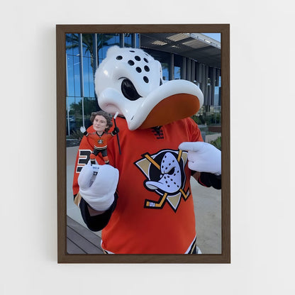 ap-anaheim ducks-4 cadre Bois foncé