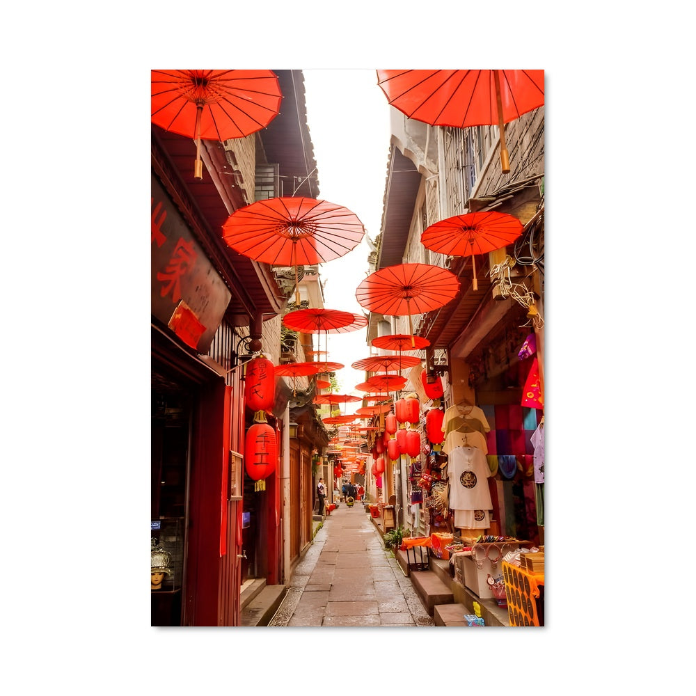Poster Allée Rouge