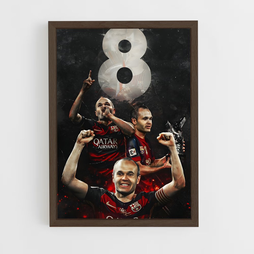 ap-andres iniesta-5 cadre Bois foncé