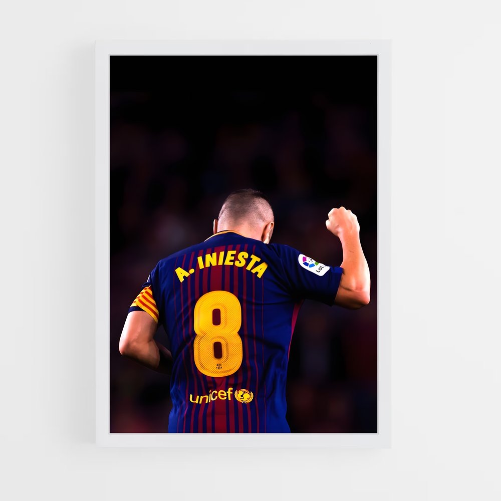 ap-andres iniesta-8 cadre Blanc