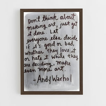 ap-andy warhol-2 cadre Bois foncé