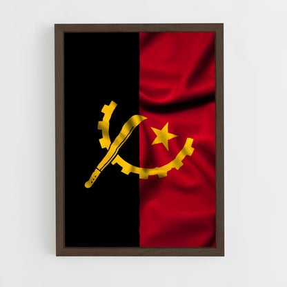 ap-angola flag-1 cadre Bois foncé