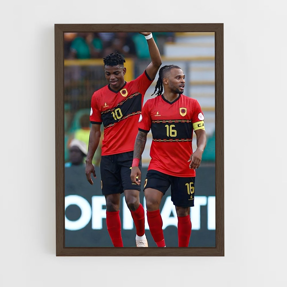 ap-angola national football team-1 cadre Bois foncé