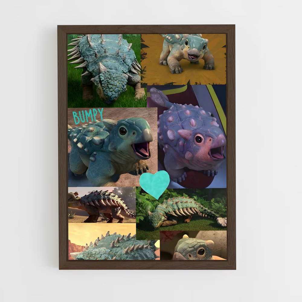 ap-ankylosaurus-5 cadre Bois foncé