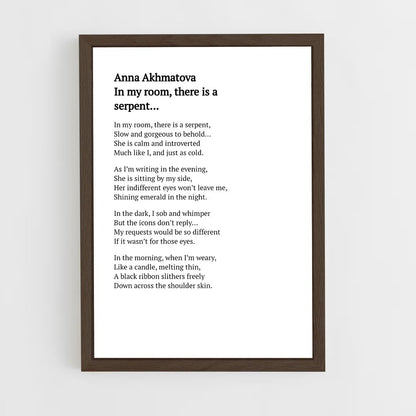 ap-anna akhmatova-2 cadre Bois foncé