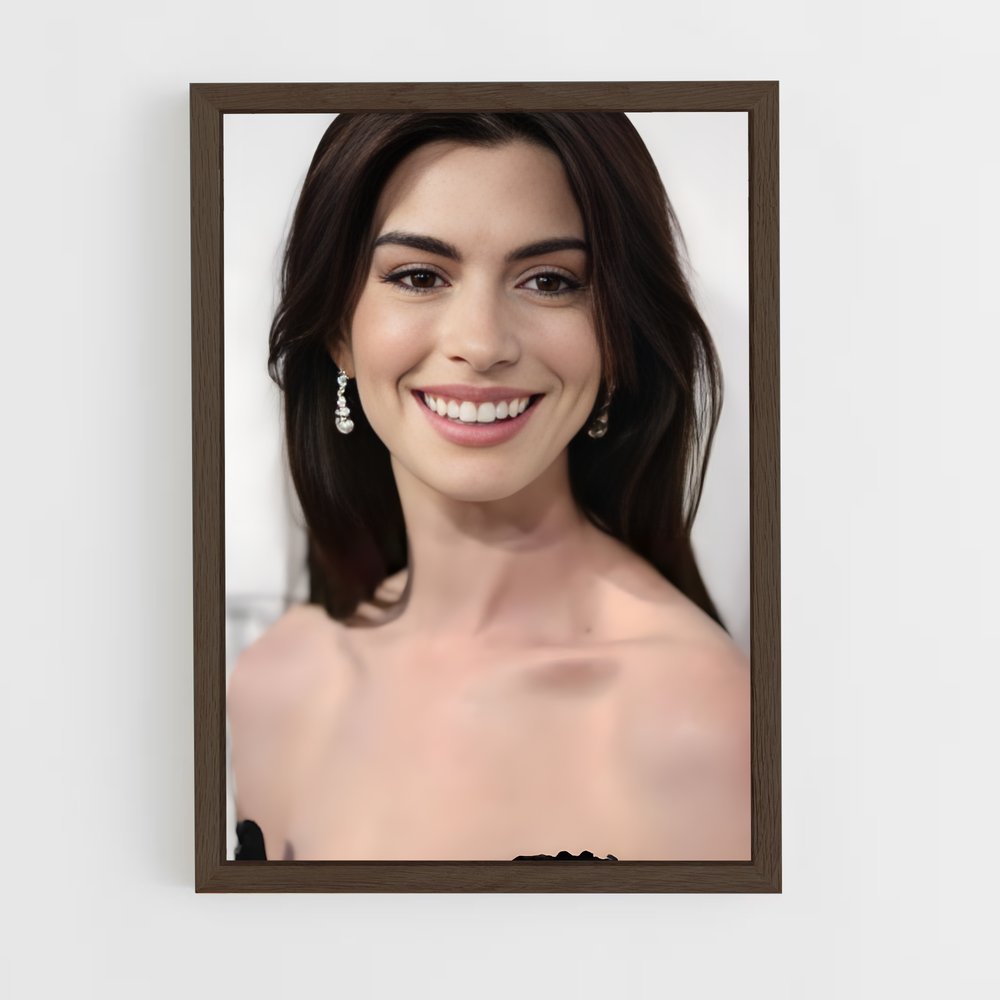 ap-anne hathaway-3 cadre Bois foncé