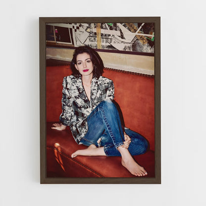 ap-anne hathaway-8 cadre Bois foncé
