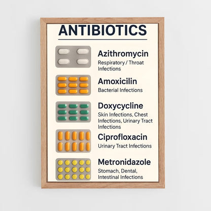 ap-antibiotics-1 cadre Bois clair