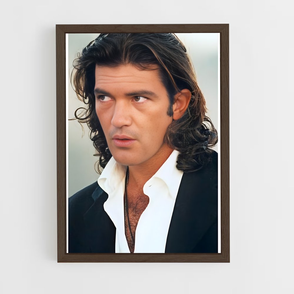 ap-antonio banderas-3 cadre Bois foncé