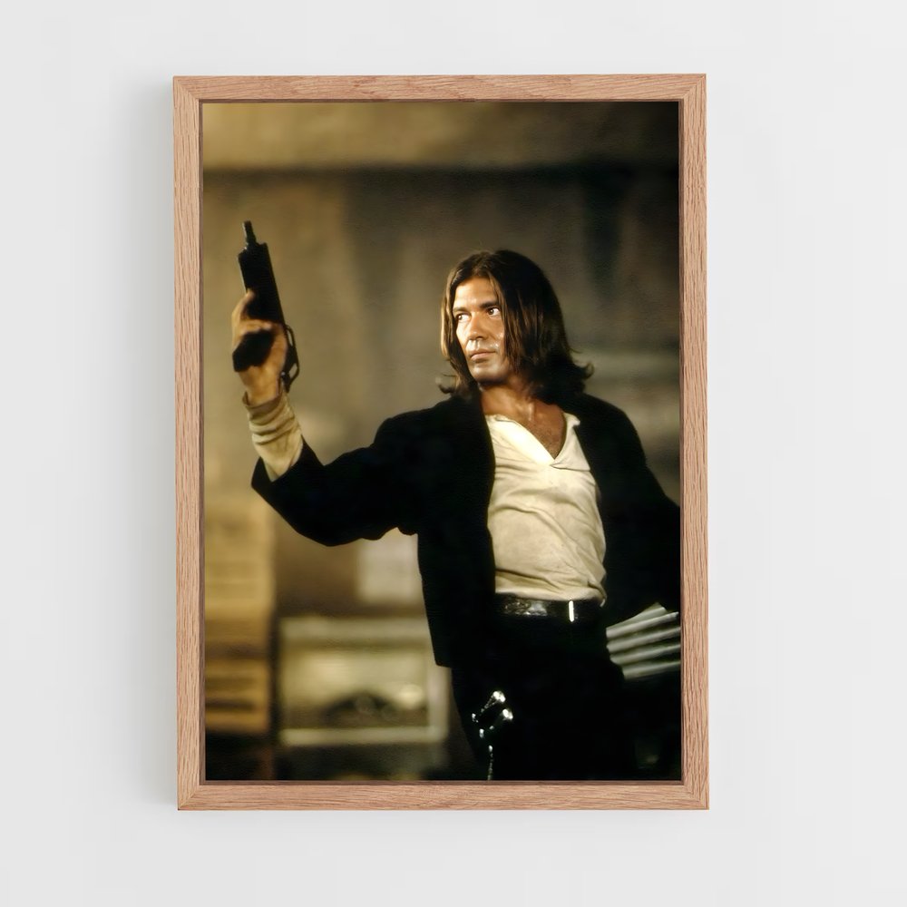 ap-antonio banderas-5 cadre Bois clair