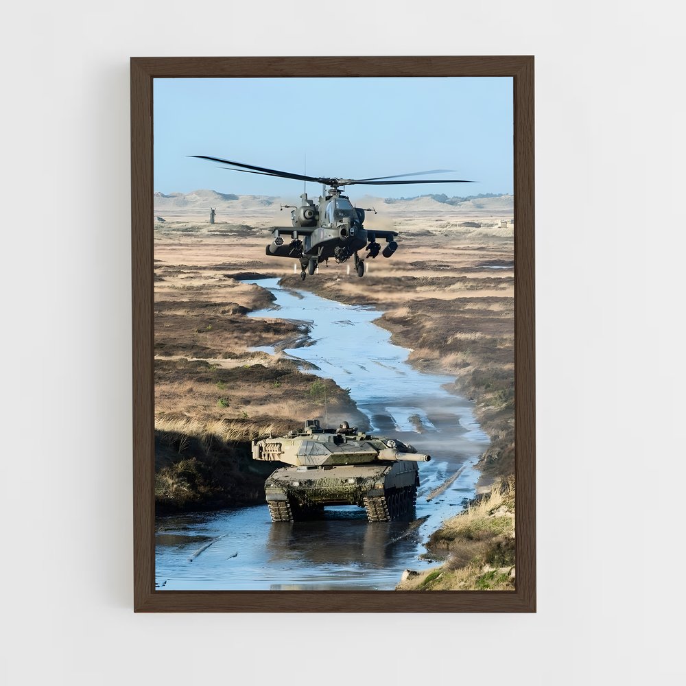ap-apache ah-64-4 cadre Bois foncé