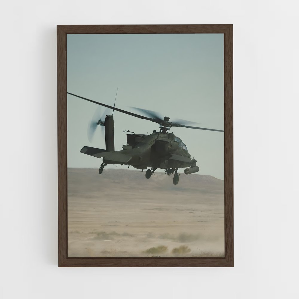 ap-apache ah-64-5 cadre Bois foncé
