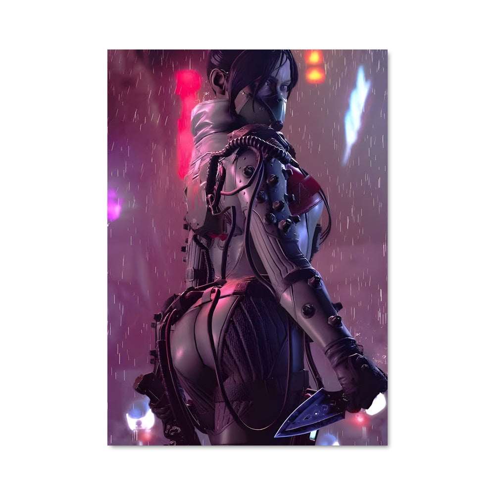 Poster Pluie Futuriste