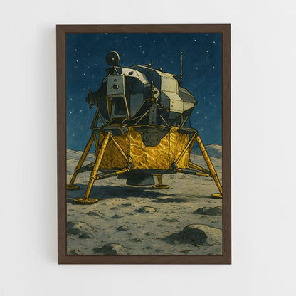 ap-apollo lunar module-2 cadre Bois foncé