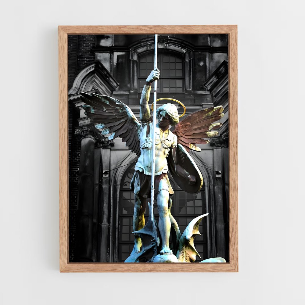 ap-archangel michael-13 cadre Bois clair