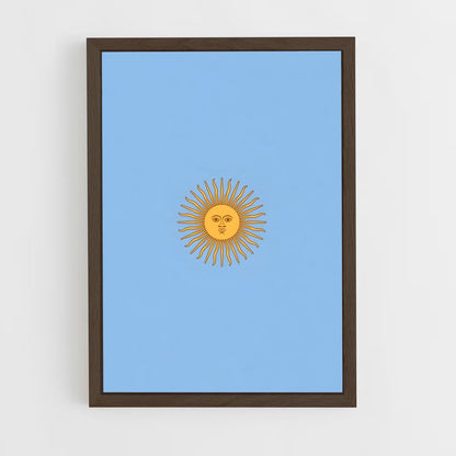 ap-argentina flag-2 cadre Bois foncé