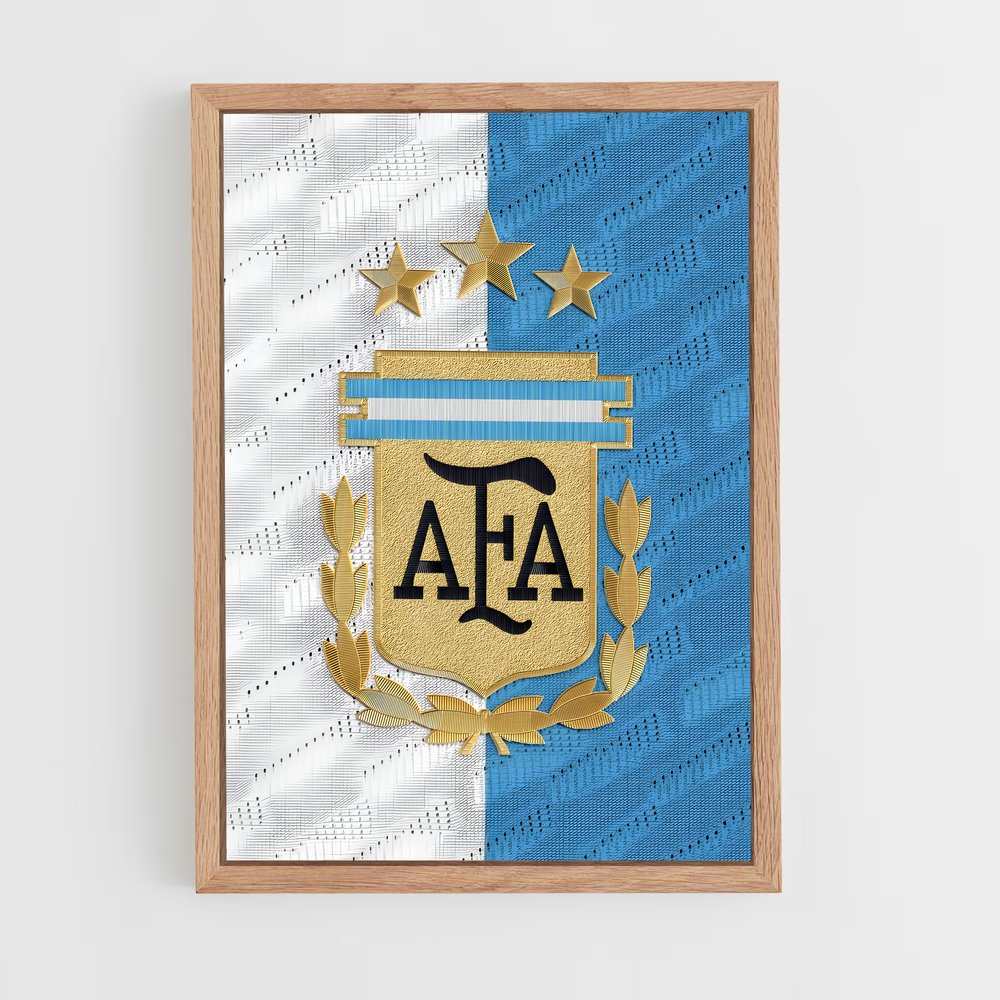 ap-argentina flag-4 cadre Bois clair
