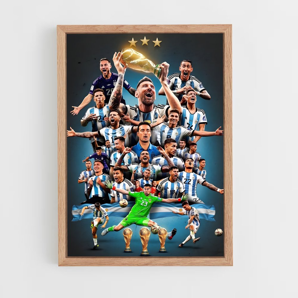 ap-argentina national football team-5 cadre Bois clair