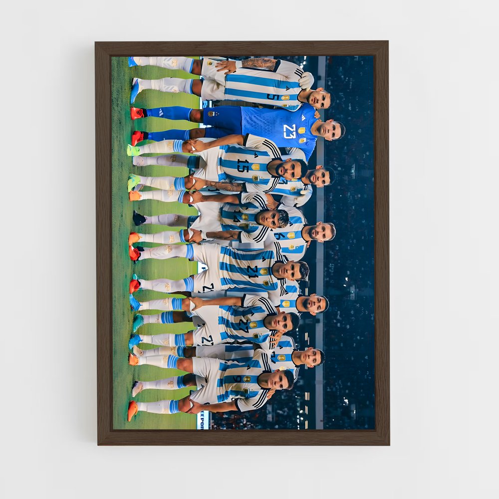 ap-argentina national football team-9 cadre Bois foncé