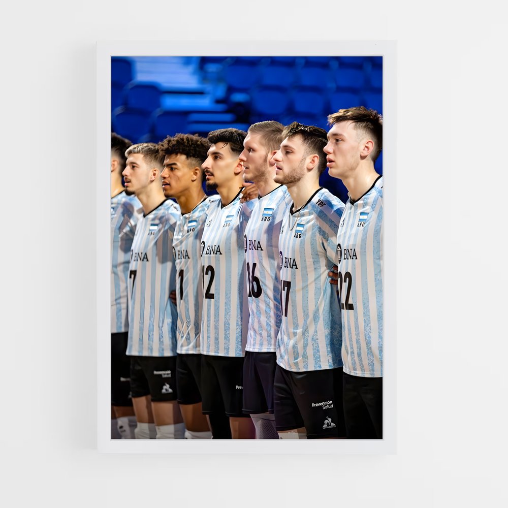 ap-argentina national volleyball team-2 cadre Blanc